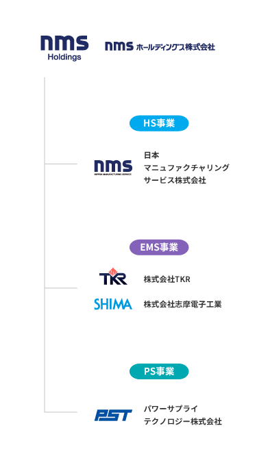 nms ホールディングスグループの構造